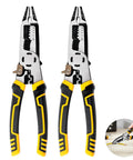 2 Pack 8 In 1 Wire Strippers With Crimper And Cutter Built In Chrome Vanadium Steel Body For Electricians Heavy Duty Multi Purpose Hand Pliers