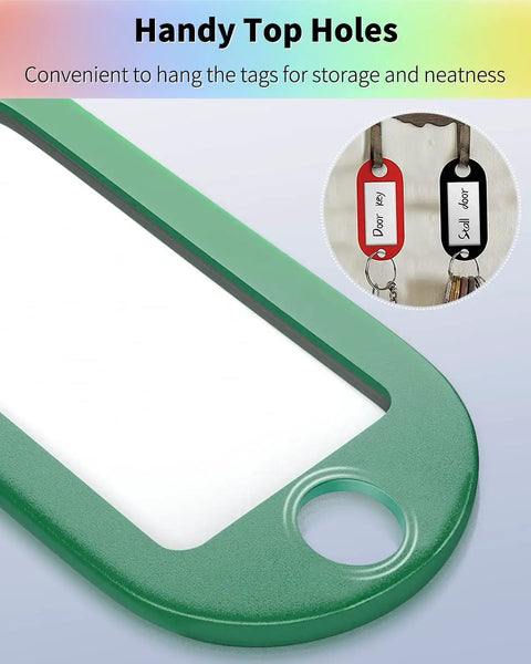 Super Tough Plastic Key Tags With Split Ring Quick Release Loop And Clear Label Window, 40 Pack Assorted Colors For Keys Luggage And Gear Keep Life Zero Drama Straight Up