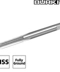 Two Pack M3 X 0.6 Right Hand Thread Tap HSS M2 6542 High Speed Steel Straight Fluted Machine Tap For Metalworking DIY Projects