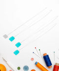 20 Pack Long Needle Threaders For Sewing And Embroidery, stainless steel and plastic heads on white background