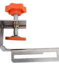 Heavy Duty Drawer Panel Fixing Clamps Set 2 Pairs Stainless Steel With 410 Gasket shown in close-up angle with orange knob
