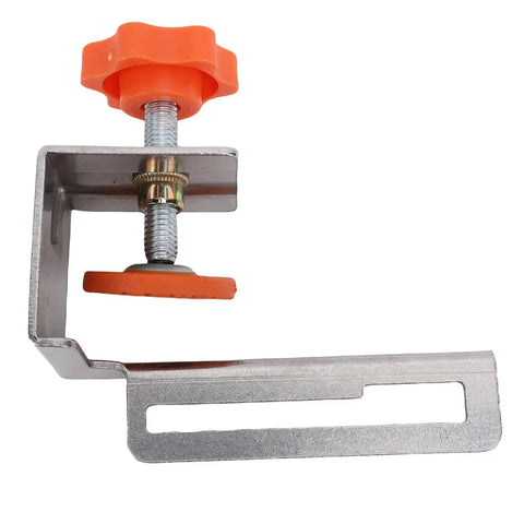 Heavy Duty Drawer Panel Fixing Clamps Set 2 Pairs Stainless Steel With 410 Gasket shown in close-up angle with orange knob