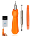 Orange Must Have All In One Video Doorbell Screwdriver Bit Set For Battery And WiFi Access Fits All Models with Torx T6 and T15