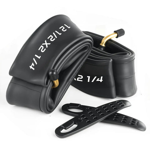 Heavy Duty Butyl Inner Tubes 12.5x2.25 2 Pack With Angled Valves And 2 Tire Levers Replacement Inner Tubes For Electric Scooters Bikes And Mobility Scooters Fits 12.5x1.75 To 12.5x2.25