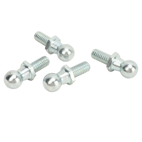 Rugged 13mm Ball Studs Gas Lift Strut Hardware Kit With 5 By 16 Inch 18 Thread Includes 4 Washers And Nylock Nuts For Car Hoods Trunks Doors Tool Boxes RVs Marine Cabinets And Trucks