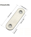 5 Pack Stainless Steel Straight Flat Corner Brace Bracket Mending Repair Plates Fixing Connector Furniture Fittings 95mm