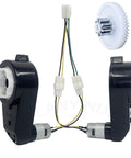 Two Pack 12V 550 Gearbox With 12000 RPM Motor For Ride On Cars Power Wheels High Speed RS550 Drive Engine Replacement Parts showing connectors and gear
