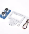 Ultrasonic Sensor Module For Robots 3.3V To 5V Grove Plug And Play 400 Cm Range 1 Cm Accuracy Low 15mA Draw Industrial Bot Part For TETRIX FTC FRC FIRST WRO And Other World Bots with mounting bracket and cable