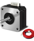 Nema 17 Stepper Motor 42x23mm For 3D Printer Extruder And Y Axis, 2 Phase 1A 4.1V, 1.8 Degree, 39.3 Inch Cable, Torque Boost included