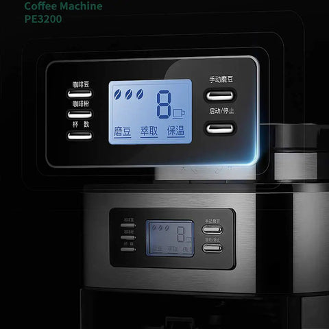 No Sweat Fully Automatic Bean To Cup Coffee Maker Featuring A Built In Grinder Smart Permanent Filter close up control panel