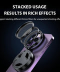 Stacked Magnetic CPL Filter For iPhone With Quick Mount 52mm Polarizing Phone Lens For iPhone 12 To 17 Anti Glare Setup