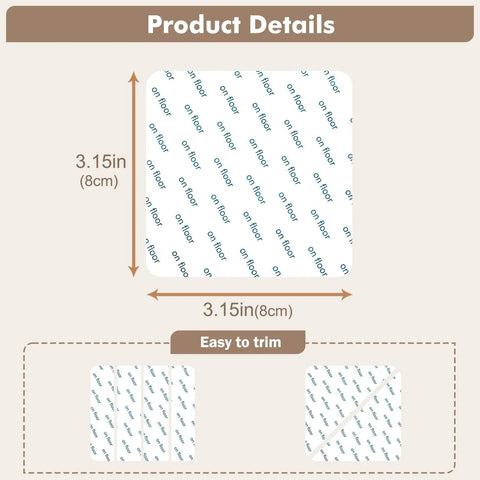 Anti Slip Rug Tape For Hardwood Floors 12 Pack Rug Grips And Stickers To Prevent Sliding On Wood Floors And Area Rugs Ultra Thin Damage Free Adhesive White