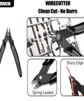 43-Piece Pro 3D Printer Tools Kit With Grab-And-Go All-In-One Maintenance And Cleaning Set wire cutter close-up, spring-loaded