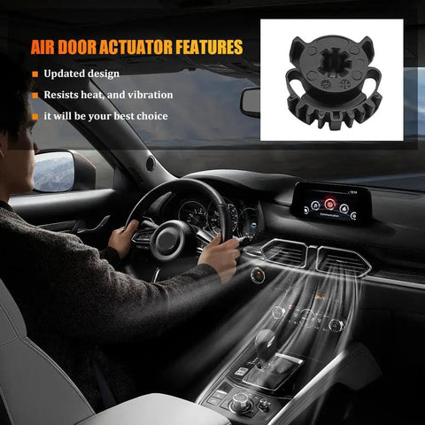 Interior view of a car with HVAC Blend Door Gear Kit and airflow, OEM 68214880AA for Dodge Durango and Jeep Grand Cherokee 2011-2018