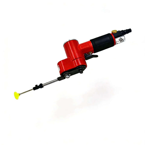 Red 90 Degree Pneumatic Polisher Kit With Reciprocating Air Grinder Sander And 5 Rubber Buffing Heads For Narrow Mold Rib Gaps