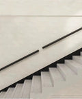 Slick Black Stainless Steel Railing Indoor And Outdoor Heavy Duty Wall Guardrail With Built Tough Foot Support For Stairs And Decks Corrosion Resistant
