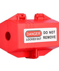 Industrial Grade Plug Lockout Device For Lockout Tagout, 110 To 125 Volt Power Cord Lockout System in red with danger label