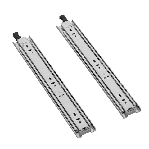 One Pair 14 Inch Locking Drawer Slides With Full Extension And 150 Lb Load Capacity For Beefy, Heavy Duty Cabinets, Smooth Glide