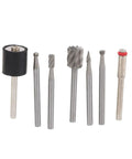 Solid Choice 121 Piece Rotary Tool Accessory Kit with high-speed steel grinding needles and metal blades for precision work.