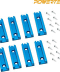 Double-Cut Universal T-Track And Intersection Kit, 4-Piece 48-Inch Aluminum T-Tracks With Two Sets Of 3-Inch Intersections