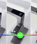 LED Temperature Display Bathroom Faucet With Pull Out Sprayer Chrome Single Handle RV Vanity Faucet real-time temp monitor