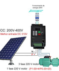 Built Tough Solar Water Pump Inverter That Runs Smooth With Zero Hassle Variable Frequency Control 5.5 Kilowatt 8Hp Dc To Ac Driver setup diagram.