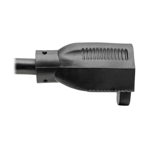 Side view of Heavy Duty Power Extension Cord 15 Amp 14 AWG 6 Foot NEMA 5-15P To NEMA 5-15R Black Ideal For Computers Monitors Servers Printers