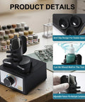 Vortex Mixer For Lab And Model Paint Shaker Auto Hands Free With Three Speed Settings From 300 To 2400 RPM Electric Industrial Lab Mixer For Acrylics Pigments And Test Tubes Beefed Up Performance, black bench unit for paint and test tubes