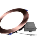 8 Inch DLE Recessed Lighting Kit in Aged Copper, LED Downlight Module With Off-Board Driver, No Housing Needed