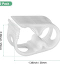 10-Pack Adjustable Plastic Tubing Clamps 1.38 inch x 0.98 inch for 1/4 to 1/2 Inch Water Flow Control Tube Clips, White