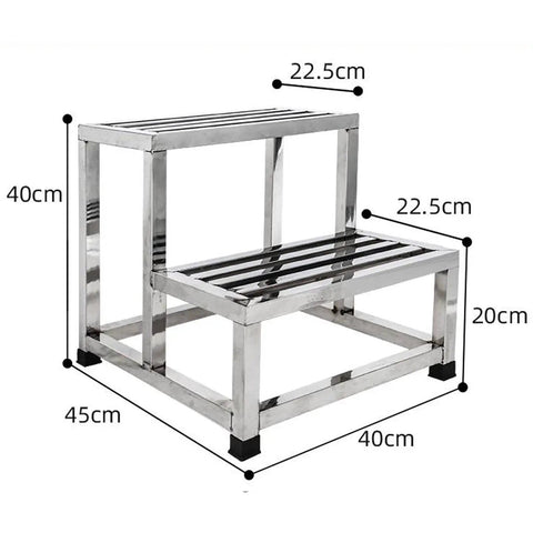 Heavy Duty Two Step Ladder With Wide Non Slip Pedal And Built In Storage Shelf Portable Aluminum Step Stool Built Like A Tank To Handle 550 Pounds Through Any Daily Grind Task
