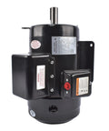 Top Notch 5 HP Single Phase Industrial Air Compressor Electric Motor At 1725 RPM With Heavy Duty Black Finish for tough shop jobs.