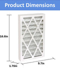 5-Micron Outer Air Filter Replacement dimensions 16.6x9.7x1.76 inches for WEN 3410 and POWERTEC AF4000 filtration systems