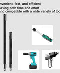One Half Inch Flexible Shaft Extension For Tight Spots, 360 Degree Flex Reach Socket Ratchet Wrench Connecting Rod, tools shown