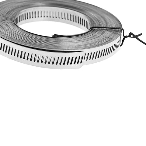 Get A Massive 11.5 Foot Stainless Steel Duct Pipe Hose Clamp Kit With Heavy Duty Metal Strap And 8 Rock Solid Worm Gear Fasteners For Super Easy Auto Parts Repair And Diy Projects. rolled stainless steel hose clamp strip