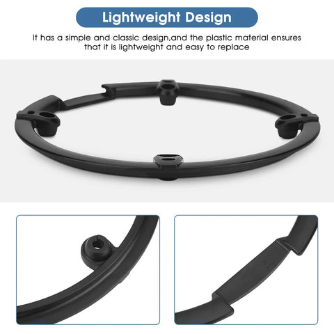 Chainring Guard For Mountain And Road Bikes 44T Sprocket Protector Crankset Shield Tough Dirt And Oil Guard With Easy Install 4 Hole Mount Fits M430 M590 M390 in lightweight plastic design, shown flat with close-up details.