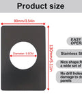 Door Knob And Deadbolt Reinforcement Plate Kit Matte Black Easy Install Backplate Repair Cover For Door Hole Door Handle Reinforcer Rustproof Durable Home Security Upgrade size details with dimensions