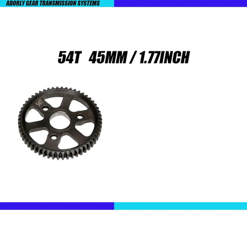 54T Hard Steel Spur Main Gear For One Tenth Scale RC Slash Stampede Rustler E Revo Jato Rally T Maxx Four By Four And Two Wheel Drive