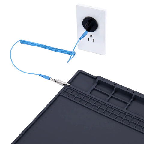 Grounding Outlet Plug And Anti Static Wrist Strap Kit With Adjustable XL Strap And Grounding Cord For Real Earth Ground And ESD Safe Computer And PC Building Electronics