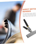 Metal Bender Tool With Straight Jaw Hemming Pliers for duct crimping and wire bending, 6 inch jaw span, non-slip grip visible.