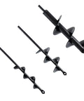 Set Of 3 Solid Shaft Garden Auger Drill Bits For Easy No Fuss Planting 1.6x16 2.6x16 3.5x16 Tulips Bulbs Bedding Plants