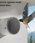 Heavy Duty Built to Last 12x8 Inch Stainless Steel Wire Mesh Screen 20 Mesh Rustproof 304 Grade on vent, bird nearby.