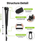 Heavy Duty Trimmer Strap Harness For Weed Eater With Upgraded Elastic Part And Metal Clasp All Day Comfort Shoulder Pad