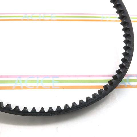 Heavy Duty Thirteen And Three Quarters Inch Motor Belt For Singer Sewing Machines, black lug belt close-up