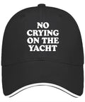 No Crying On The Yacht Golf Hat For Men - Cool Lightweight Golf Cap With Classic Silhouette And Easy To Carry Design, front view