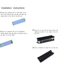 Installation guide for Double Sided M.2 NVMe Heatsink for 2280 SSDs Aluminum Cooler With Thermal Silicone Pad Fits PS5 and Desktop PC PCIe NVMe M.2 Drive Cooling Solution for Snappy Load Times Black, showing pads and heatsink assembly
