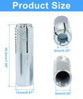 8 Pcs M10 x 40mm Knurled Drop In Anchors With Internal Forced Expansion Bolts For Solid Concrete Carbon Steel Zinc Plated