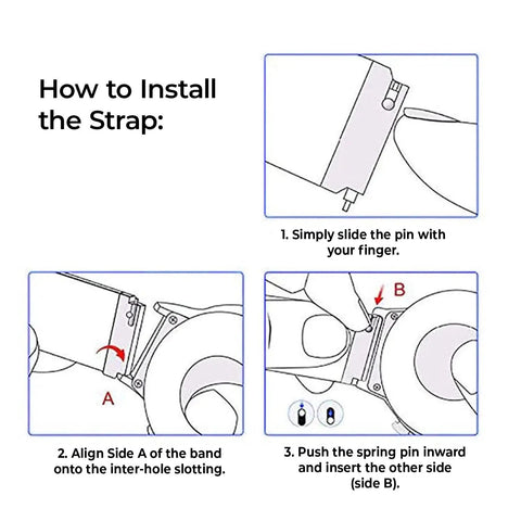 Instructions for installing Orange Nylon Quick Release Watch Band For Seiko SKX007 Replacement Strap With Adjustable Hook And Loop Fastener