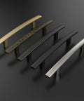 Various finishes of cabinet handles including brushed nickel from the 20 Pack Solid Zinc Alloy Cabinet Handles In Brushed Nickel, 3 Inch Center To Center Arch Drawer Pulls, 5-1/4 Inch Overall Length, Durable Modern Hardware For Kitchen Cabinets And Bathroom Cupboards.