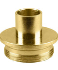 All Purpose Brass Router Template Guide Replacement Compatible With Porter Cable 42046 And Superior Electric SE3045 17 32 X 5 8 Inch Shank shown in close-up with smooth finish.